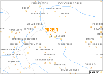map of Zarrīn