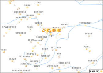 map of Zar Shahr