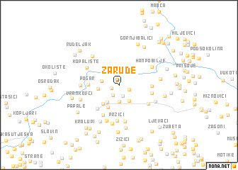 map of Zaruđe