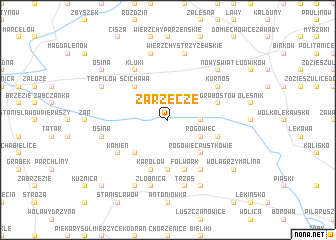 map of Zarzecze