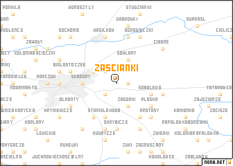 map of Zaścianki