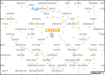map of Záseka