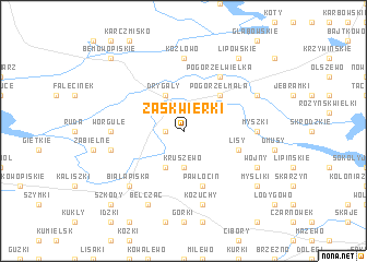map of Zaskwierki