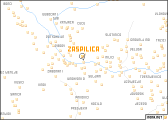 map of Zaspilica