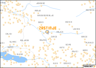 map of Zastinje