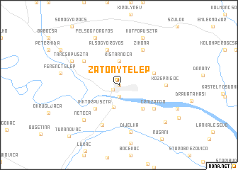 map of Zátonytelep