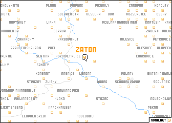 map of Zátoň