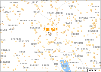 map of Zaušje