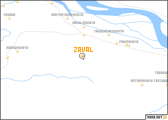 map of Zaval