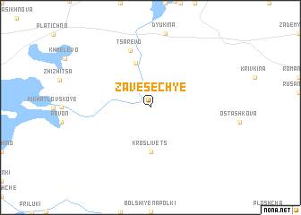 map of Zavesech\