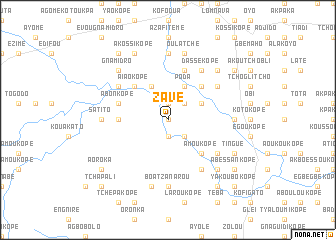map of Zavé