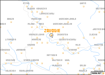 map of Závodie