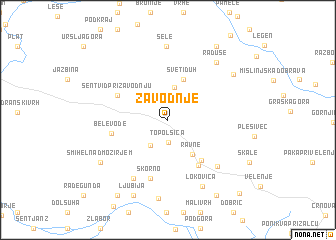 map of Zavodnje