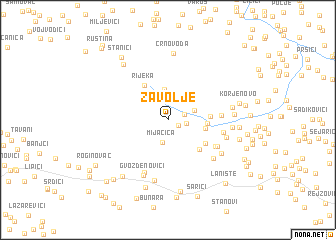 map of Zavolje