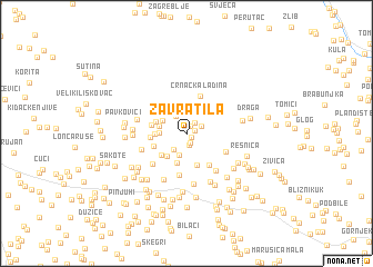 map of Zavratila