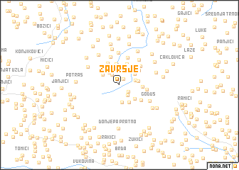 map of Završje