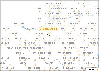 map of Zavržice