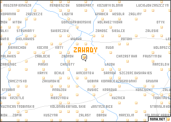 map of Zawady