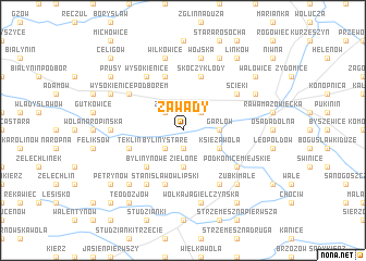 map of Zawady