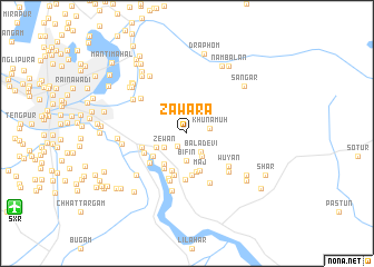 map of Zāwara