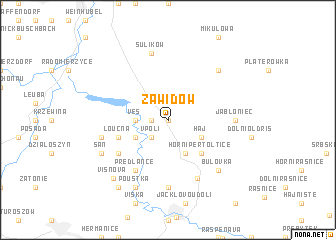 map of Zawidów