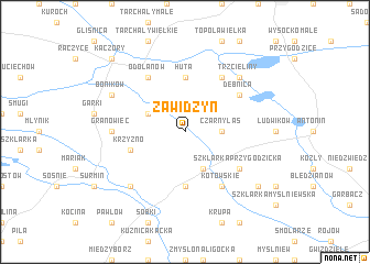 map of Zawidzyn