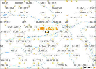 map of Zawierzbie
