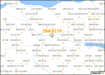 map of Zawiszyn