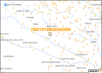 map of Zāwiyat Abū Shūshah