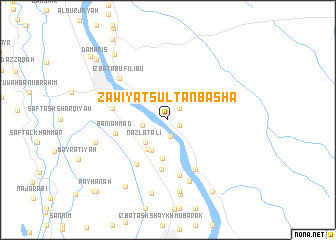 map of Zāwiyat Sulţān Bashā