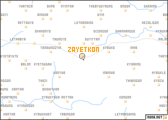 map of Zayetkon