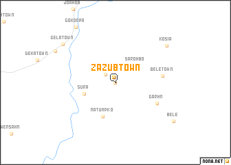 map of Zazub Town