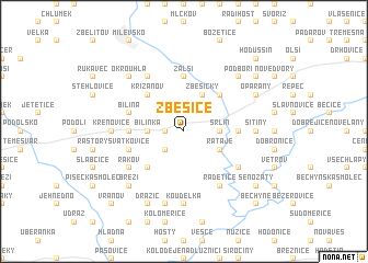 map of Zběšice