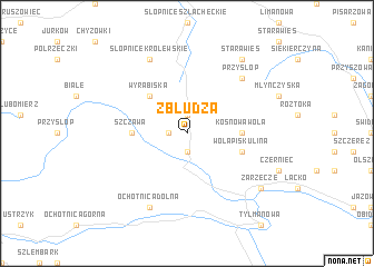 map of Zbłudza