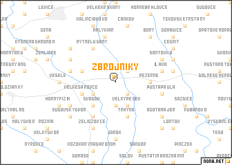 map of Zbrojníky