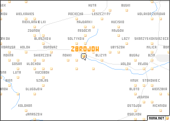 map of Zbrojów
