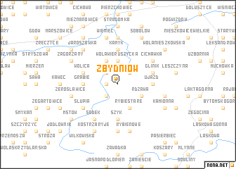 map of Zbydniów