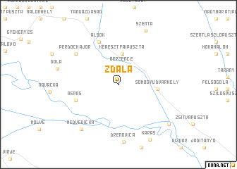 map of Ždala