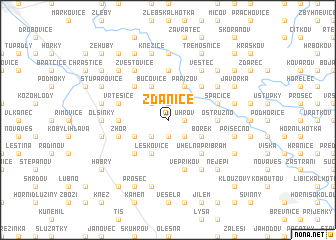 map of Ždánice