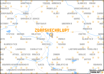 map of Žďárské Chalupy