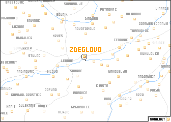 map of Ždeglovo