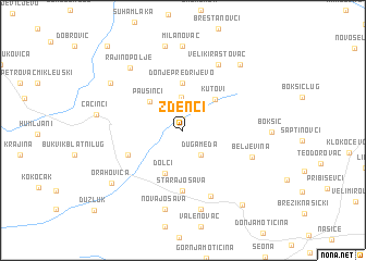 map of Zdenci