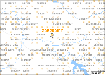 map of Zderadiny