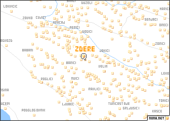 map of Ždere