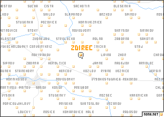 map of Ždírec