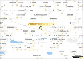 map of Zduny Kościelny