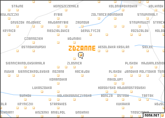 map of Żdżanne