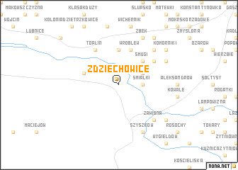 map of Zdziechowice