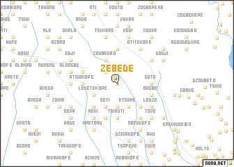 map of Zébédé