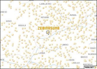 map of Zebina Šuma